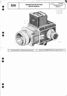 Rollei SL 66 manual. Camera Instructions.